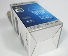 350g白板纸3W节能LED灯包装盒